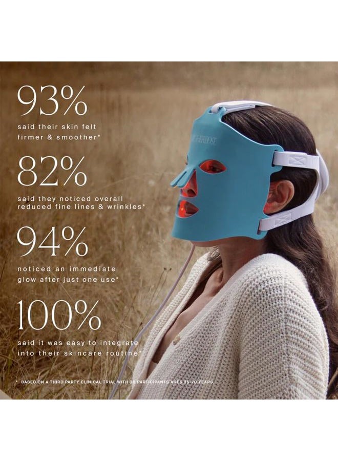HIGHERDOSE Red Light Therapy Face Mask - Cordless At-Home LED Facial Light Therapy - Promotes Cellular Renewal, Healing, & Glowing Skin - LED Face Mask to Target Fine Lines, Wrinkles & Redness - Image 4