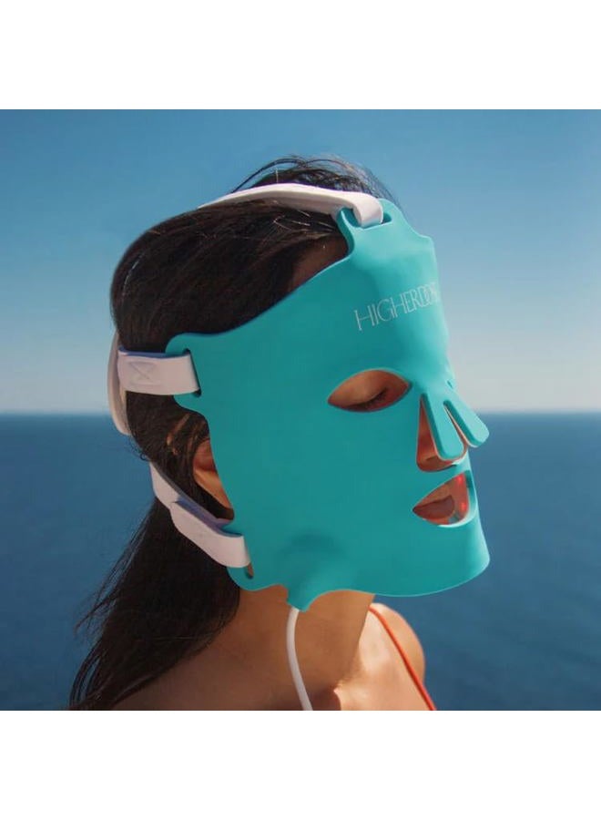HIGHERDOSE Red Light Therapy Face Mask - Cordless At-Home LED Facial Light Therapy - Promotes Cellular Renewal, Healing, & Glowing Skin - LED Face Mask to Target Fine Lines, Wrinkles & Redness - Image 2