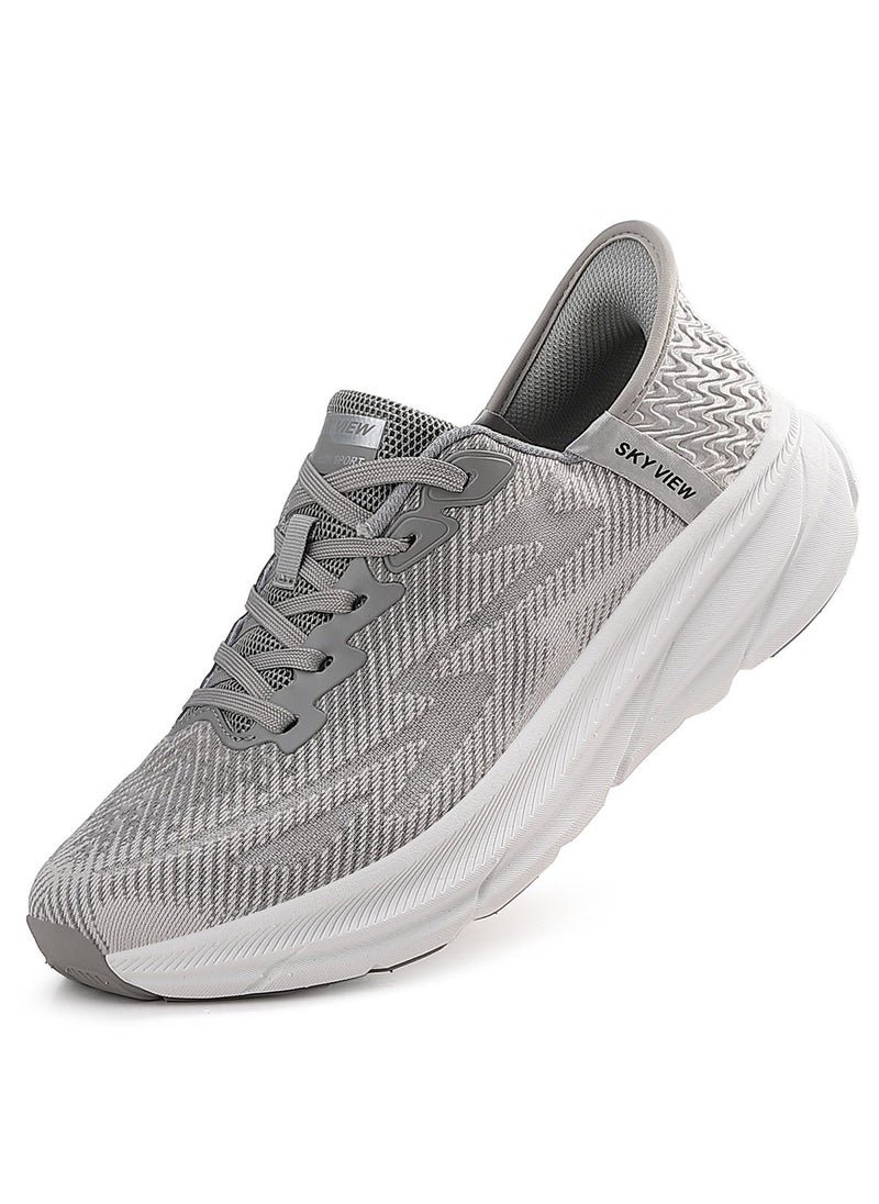 سكاي فيو أحذية رياضية من SKY VIEW للرجال والنساء بدون استخدام اليدين، أحذية جري مضادة للانزلاق، أحذية تنس للمشي للجنسين، أحذية رياضية عصرية مبطنة قابلة للتنفس - Image 4