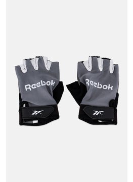 Reebok Men Brand Logo Fitness Gloves, Grey  - Image 1