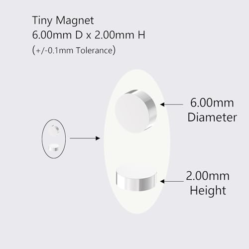 AplysiaTech N52-6x2mm Rare Earth Magnets-200 Pack, Strong Round Small Rare Earth Magnets, Mini Refrigerator Neodymium Magnets Disc for Whiteboard Locker Fridge Crafts Dry Erase Board Cabinets - Image 2