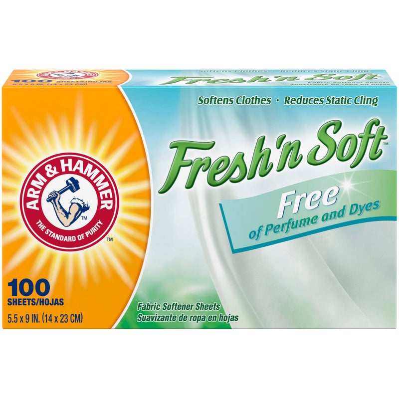 Arm & Hammer Arm Hammer Fabric Softener Sheets Free of Perfumes and Dyes 100 ct