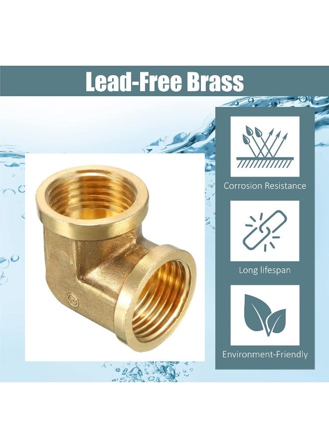 Royal Apex 2Pcs Set Brass Multi Purpose Hose Fittings With Bsp Thread For Plumbing Gas Hot Water Pipe Connector Pneumatic Etc Female Elbow 1/4 Inch - Image 4
