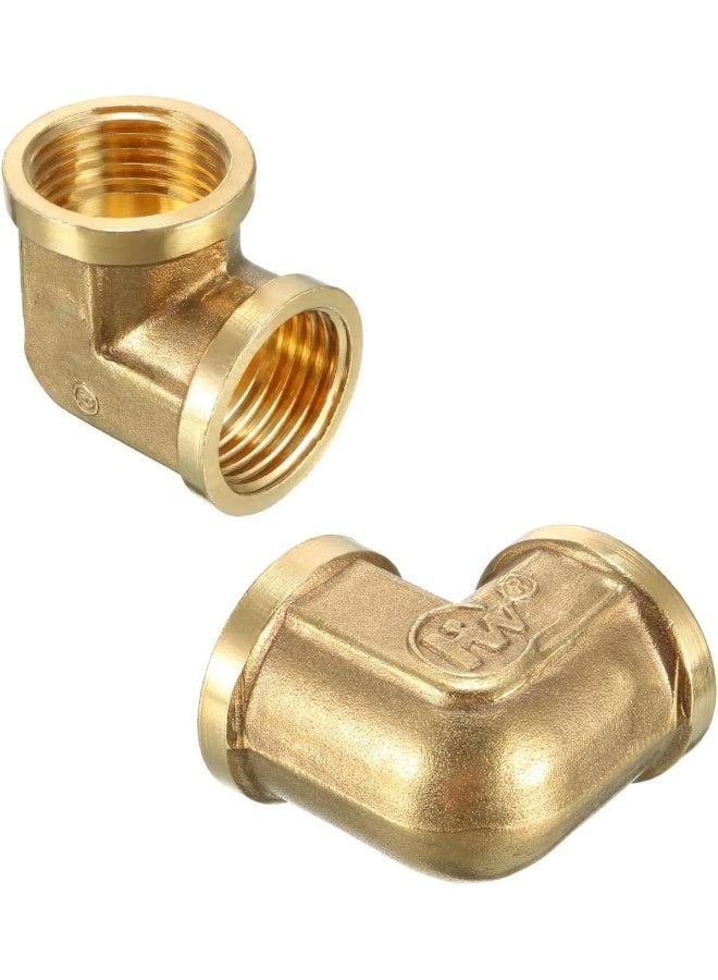 Royal Apex 2Pcs Set Brass Multi Purpose Hose Fittings With Bsp Thread For Plumbing Gas Hot Water Pipe Connector Pneumatic Etc Female Elbow 1/4 Inch - Image 3