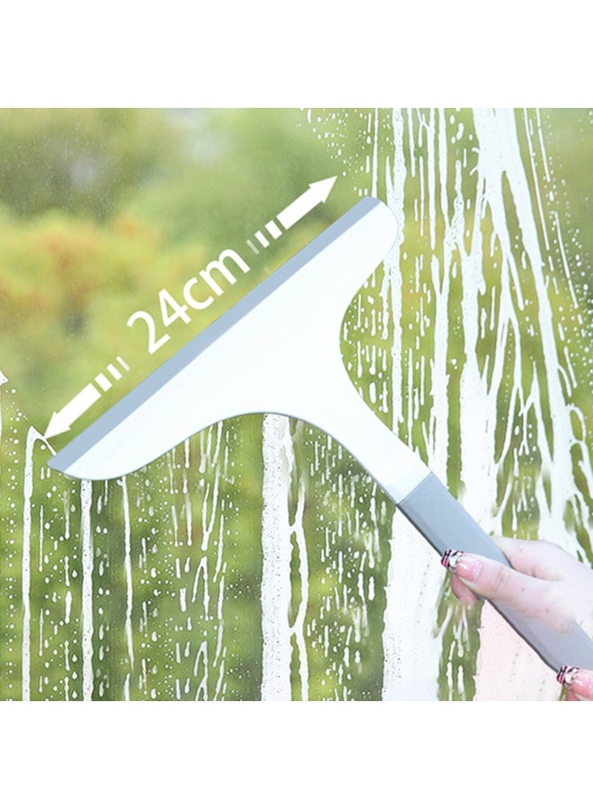 فرشاة تنظيف الزجاج متعددة الوظائف 24 سم، مكشطة لتنظيف النوافذ والمكتب والجدران والزجاج مع مساحة مطاطية - أداة تنظيف منزلية متينة وفعالة  - Image 5
