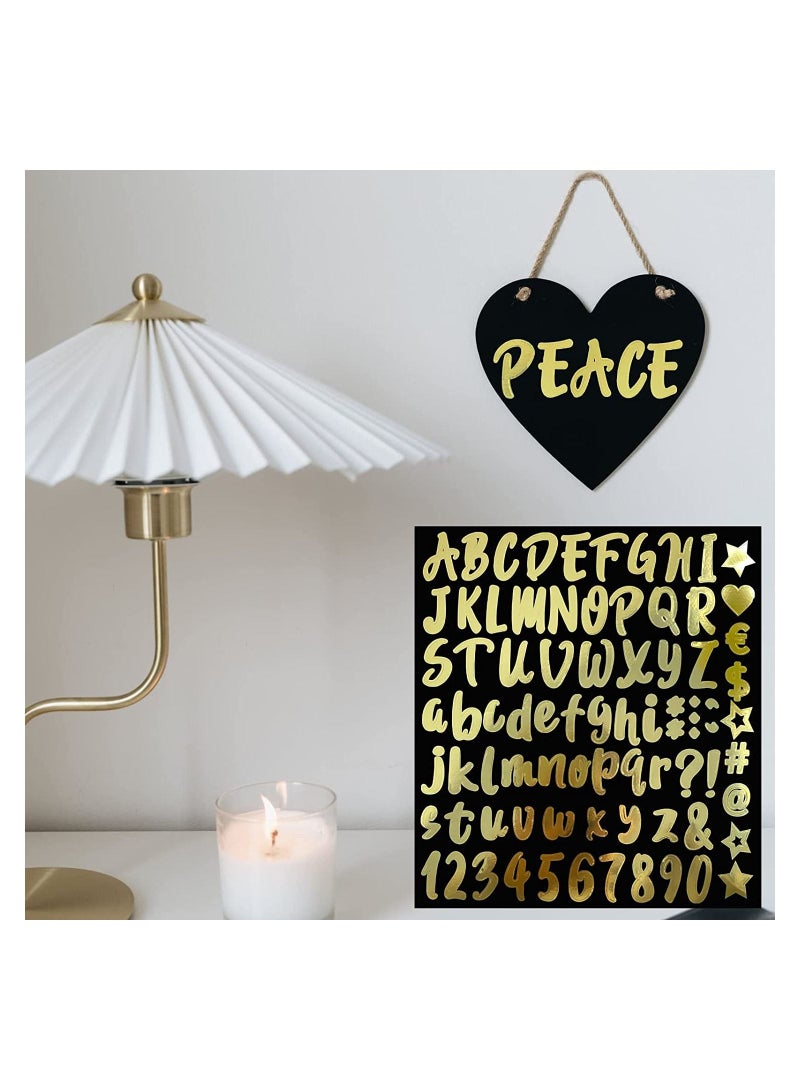 810 Pieces 10 Sheets Self-Adhesive Vinyl Letters Numbers Kit, Alphabet Stickers Mailbox Sticker for Mailbox, Signs, Home, Window, Cars, Door, Business, Address Number (1 Inch, Gold) - Image 4
