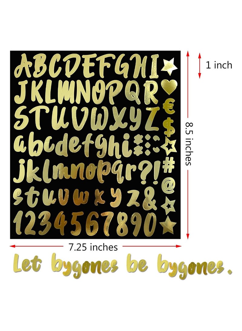 810 Pieces 10 Sheets Self-Adhesive Vinyl Letters Numbers Kit, Alphabet Stickers Mailbox Sticker for Mailbox, Signs, Home, Window, Cars, Door, Business, Address Number (1 Inch, Gold) - Image 5