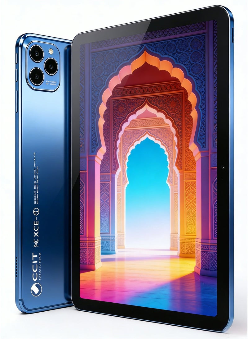 CCIT Tab 16Pro+ Tablet, 10.1 Inch, 16GB RAM, 1TB ROM, 5G WiFi, Dual SIM, Android 15, With Keyboard & Bluetooth Headset - Blue - Image 1