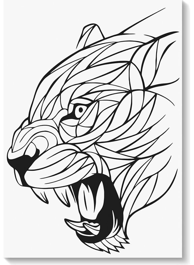 RYN Tiger Line Wall Art Multicolour 40x60cm - Image 2