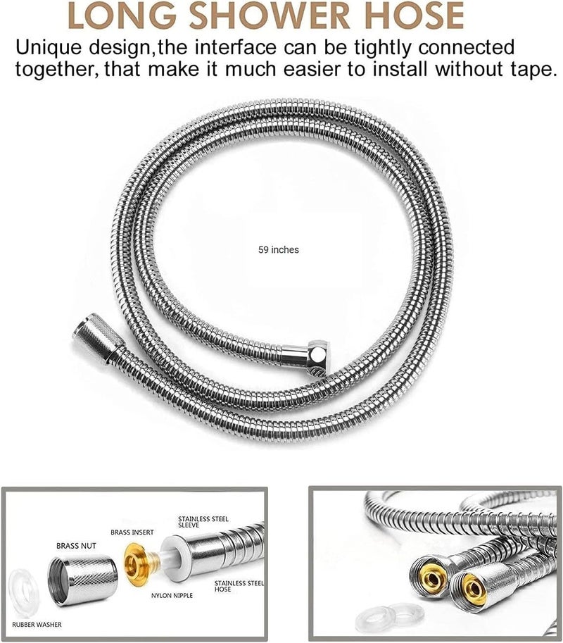 BWDM ABS Health Faucet with SS304 Grade 15 Meter Flexible and Spring Heavy Metal Hose Pipe and Wall Hook Also Use for Shower Head Chrome Finish Jet Spray for Toilet - Image 5