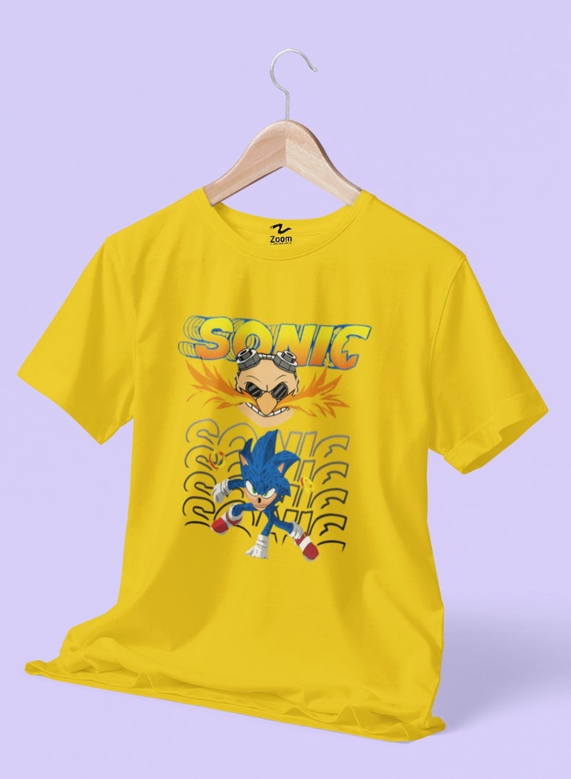 ZOOM SONIC ENERGY GRAPHIC DESIGN T-SHIRT