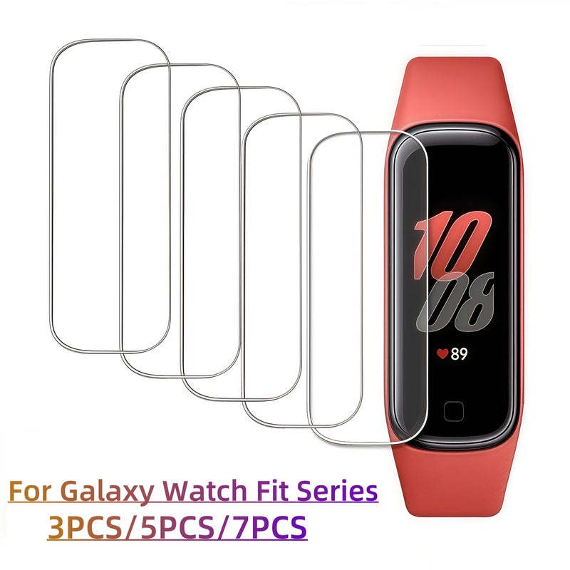 5 قطع واقي شاشة من مادة TPU الهيدروجيل الناعم لساعات سامسونج Galaxy Fit وFit E وFit 2 وFit 3 وFit 2019 و2024 والموديلات المشابهة - تقنية الإصلاح الذاتي خلال 24 ساعة - فائق النحافة - امتصاص الصدمات - شفافية عالية - حساسية عالية - تغطية كاملة - Image 2
