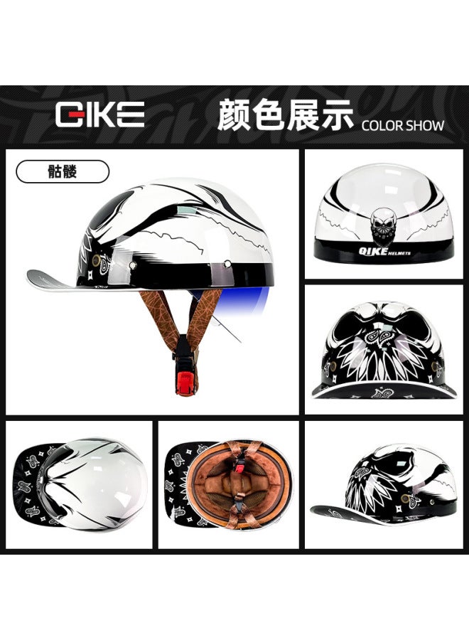 Girls Retro Half Helmet Baseball Cap Style Cycling and Motorcycle Helmet for All Seasons