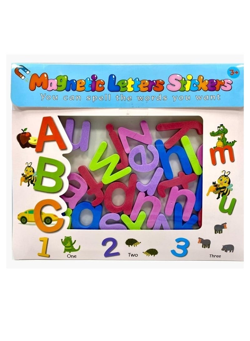 مجموعة ملصقات رغوة إيفا المغناطيسية الحروف الهجائية الإنجليزية الصغيرة