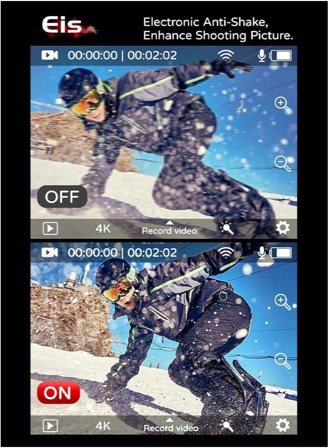 SJCAM (With 64GB SD Card)C100+4K Thumb Sports Action Camera, Supports WiFi 30M, Waterproof with Protective Case, EIS Anti-shake, Suitable for Travel, Sports, Vlog - Image 5