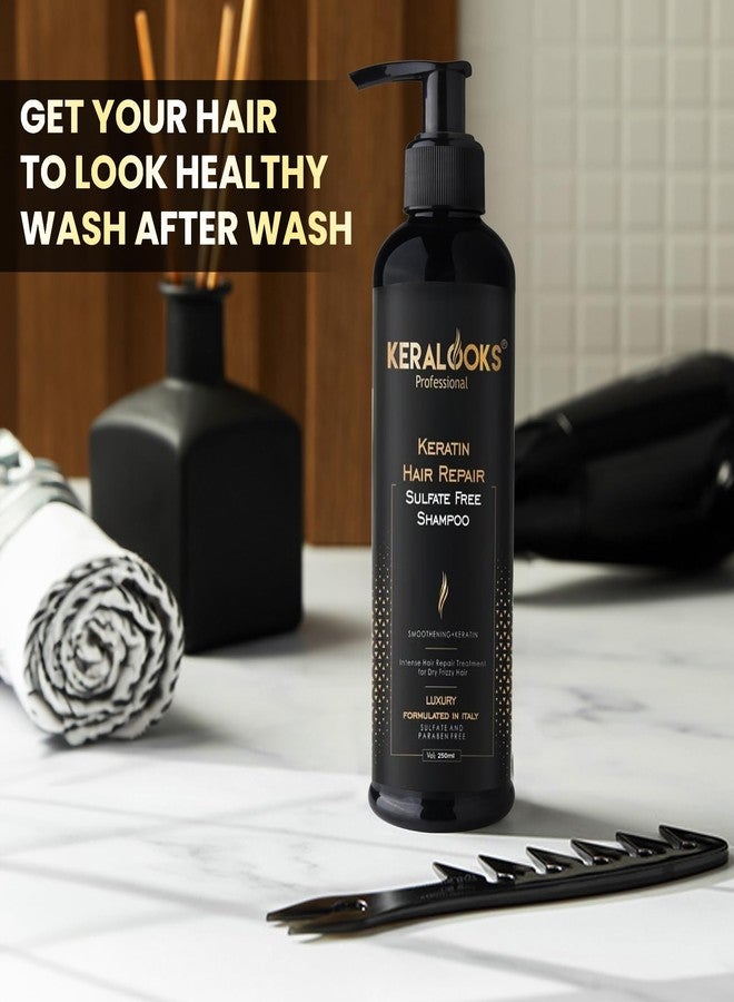 Keralooks Professional® Smoothing Plus Keratin Shampoo & Mask | Keratin + Argan Oil | Controls Frizz, Smoothens & Nourishes Dry Hair | For Straighter, Shinier Hair | 250ml Each | Hair Care for Women - Image 4