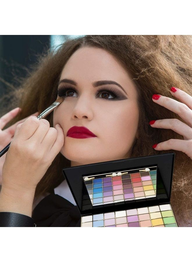 DanziX 70Pcs Metal Stickers for magnetic palette, Palette Empty Eyeshadow Makeup Palette + 2 Depotting Spatula (35Pcs Round + 35Pcs Square) - Image 3