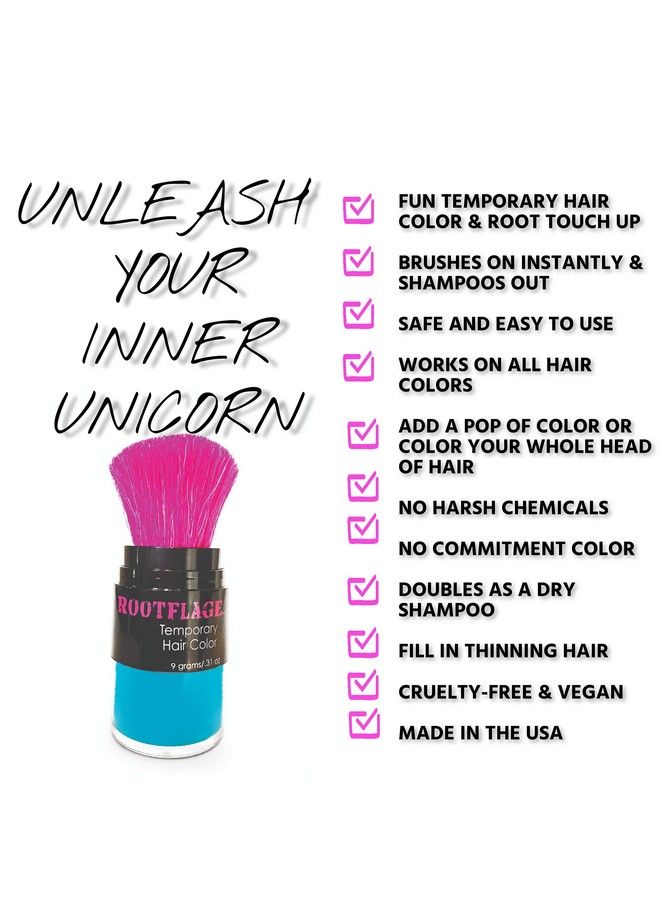 Rootflage Fun Temporary Hair Color Powder Works On All Hair Colors Shampoos Out Easily (05 Peacock Blue) - Image 3