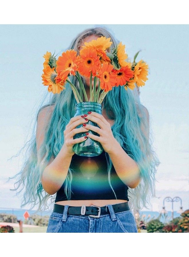 Rootflage Fun Temporary Hair Color Powder Works On All Hair Colors Shampoos Out Easily (05 Peacock Blue) - Image 4