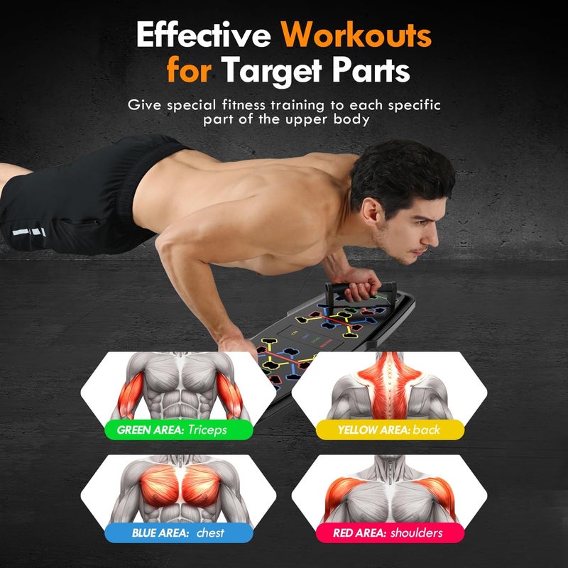 MQRW Push Up Board with Pilates Bar and 20 Fitness Accessories for Full Body Workout - Image 2