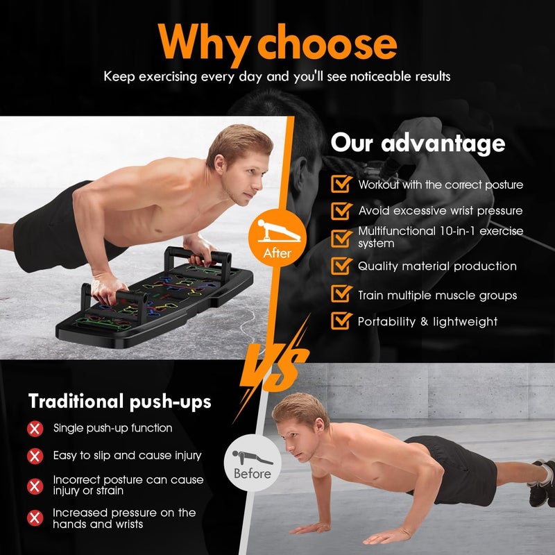 MQRW Push Up Board with Pilates Bar and 20 Fitness Accessories for Full Body Workout - Image 5
