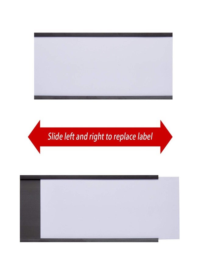 Eeoyu Magnetic Label Holders with Magnets Magnetic Data Card Holders with Clear Plastic Protectors for Metal Shelf, Whiteboard, Set of 50 (0.8 x 3 Inch) - Image 4