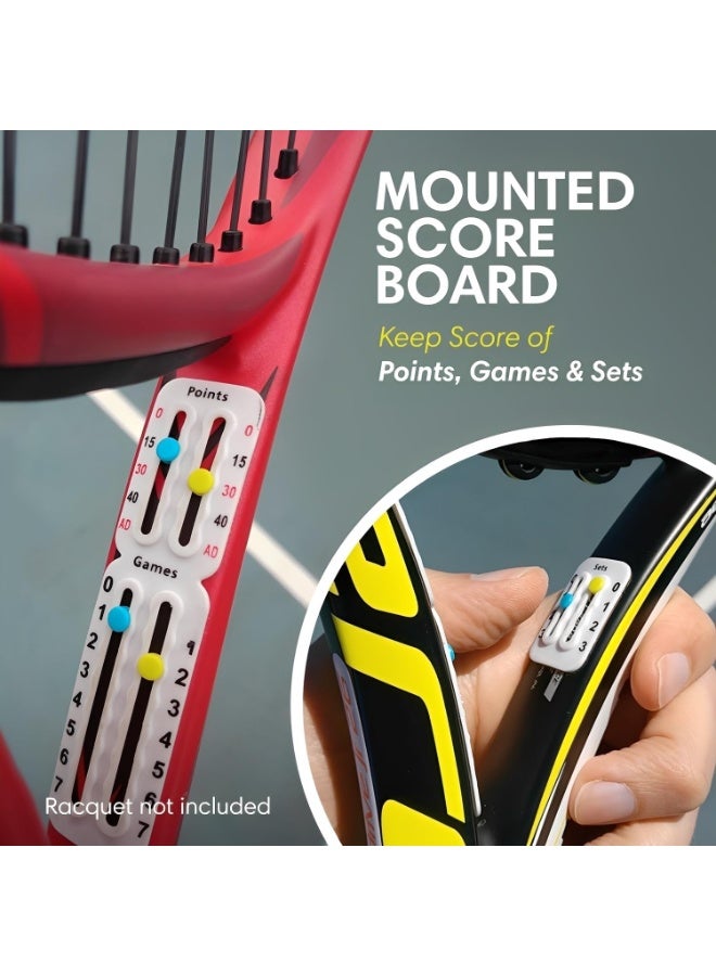 Portable Tennis & Padel Racket Scorekeeper, Ultra‑Light 1.9g Mini Score Board for Points Games Sets, ITF Conforming - Image 2