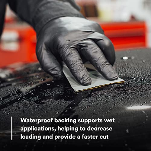 3M Wetordry Abrasive Sheet, 434Q, 02621, 1000+ Grit, 5 1/2 in x 9 in, Pack of 50 Heavy Duty Sandpaper Sheets for Auto Sanding, Metal Sanding, Finishing, Paint Prep - Image 5