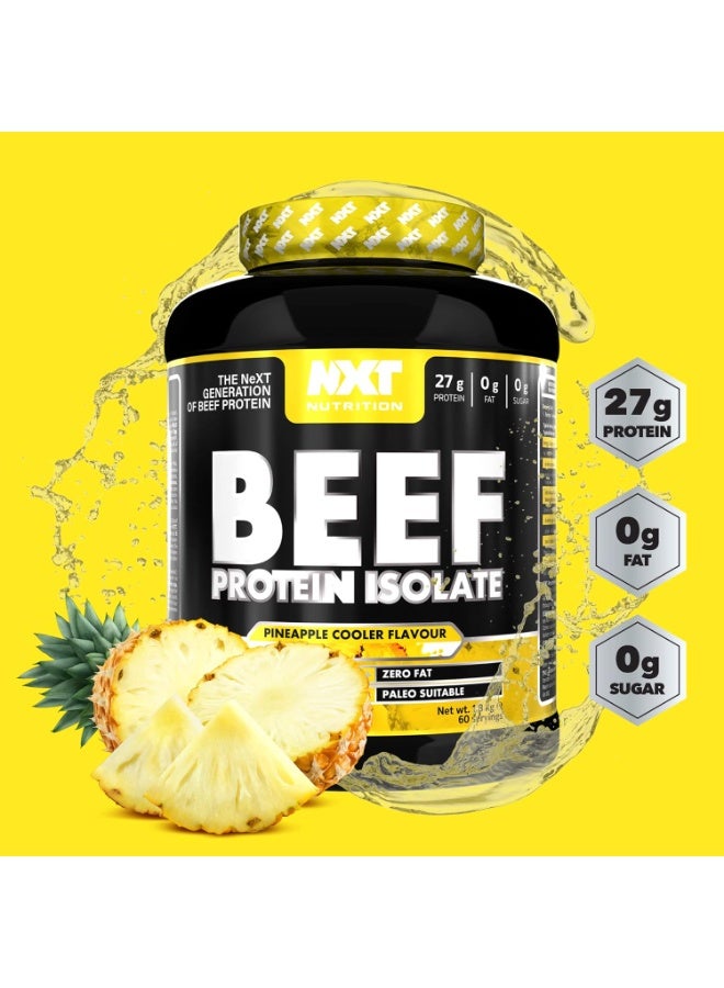 NXT Nutrition Beef Protein Isolate Zero Dairy Pineapple Cooler Flavour 60 Servings 1800g - Image 2