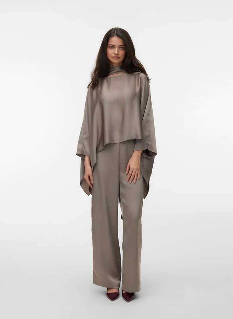 فيرو مودا VMMIRO Long Sleeve Cape Scarf Top Woven