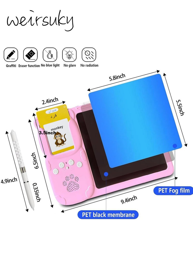 weirsuky Arabic English Learning Toys, Talking Flash Cards Writing Tablet for 3-8 Year Old Boys Girls 510 Words Baby Talking Flash Cards Speech Therapy Autism Toys for Autistic Children Montessori Toys Birthday Gifts for Kids - Image 4