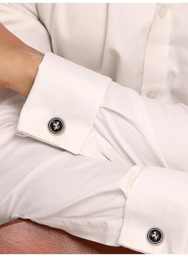 Yellow Chimes Cufflinks for Men and Boys Cuff links | Formal Stainless Steel Cufflink For Men | Birthday Gift for Men and Boys Anniversary Gift for Husband - Image 4