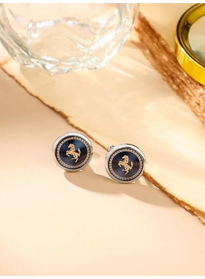 Yellow Chimes Cufflinks for Men and Boys Cuff links | Formal Stainless Steel Cufflink For Men | Birthday Gift for Men and Boys Anniversary Gift for Husband - Image 3