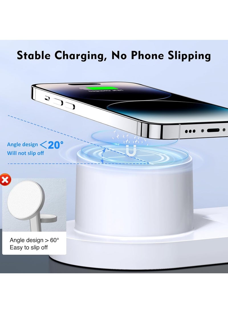 General Magnetic Wireless Charger for iPhone: 3 in 1 Charging Station for Multiple Device Apple - 18W Fast Mag-Safe Charger Dock Stand for iPhone 15 14 13 12 Pro Max Apple Watch iwatch & Airpods  - Image 2