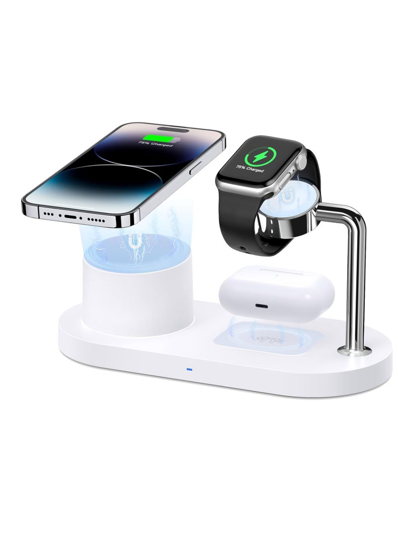 General Magnetic Wireless Charger for iPhone: 3 in 1 Charging Station for Multiple Device Apple - 18W Fast Mag-Safe Charger Dock Stand for iPhone 15 14 13 12 Pro Max Apple Watch iwatch & Airpods  - Image 1