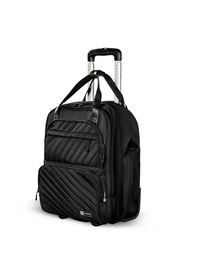 Hydrobrew HYDROBREW Trolley 17" Travel Bag - Black | 2-in-1 Handbag & Cabin Trolley