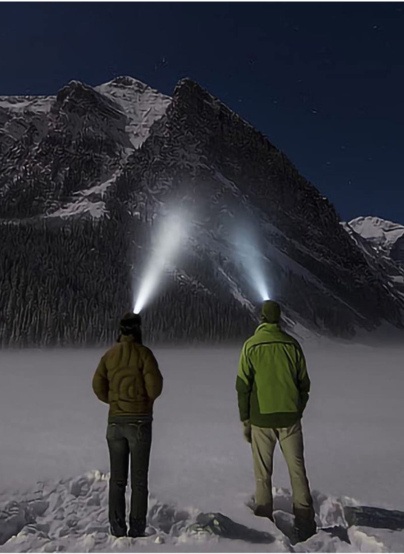 Waterproof Rechargeable Headlight By Ishwaz Suitable For All Severe Weather Conditions Very Durable And Super Bright Light With Multi Modes Adjustable Strap Fast Charging And Long Battery Timing