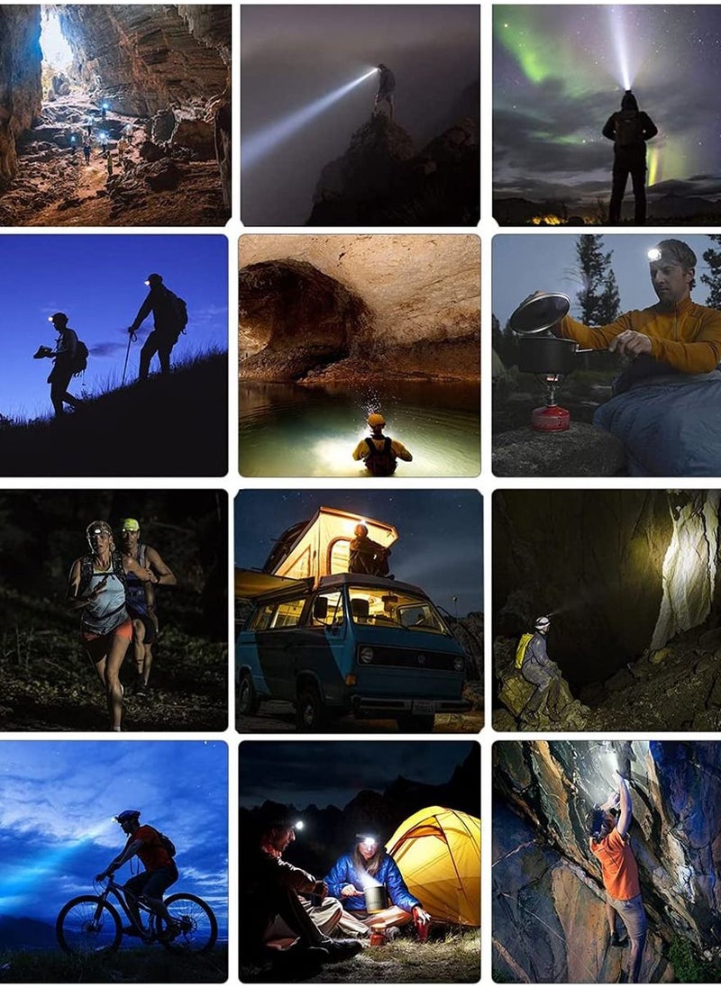 Waterproof Rechargeable Headlight By Ishwaz Suitable For All Severe Weather Conditions Very Durable And Super Bright Light With Multi Modes Adjustable Strap Fast Charging And Long Battery Timing