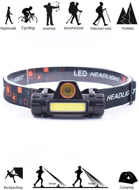 Waterproof Rechargeable Headlight By Ishwaz Suitable For All Severe Weather Conditions Very Durable And Super Bright Light With Multi Modes Adjustable Strap Fast Charging And Long Battery Timing
