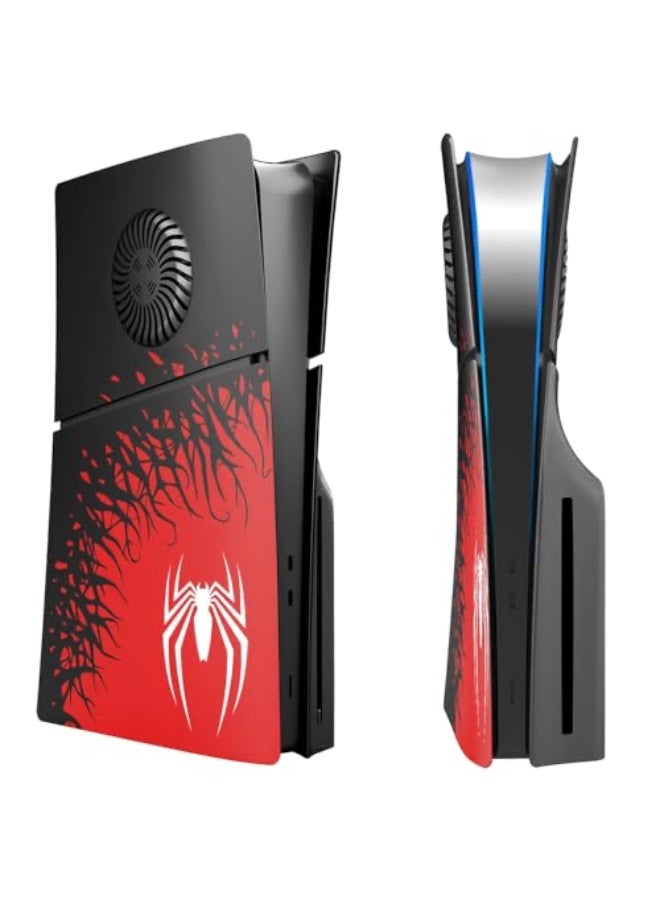 دلتا جيمينج دلتا جيمينغ بلاي ستيشن 5 فيس بليتس- تغطية كونسول PS5 من ABS فاخرة مع فتحات تبريد محسّنة لتدفق هواء مثالي- تصميم أسبايدر-مان أنيق نسخة نحيفة فيس بليتس ارتقِ بإعدادك بأسلوب جريء - Image 1