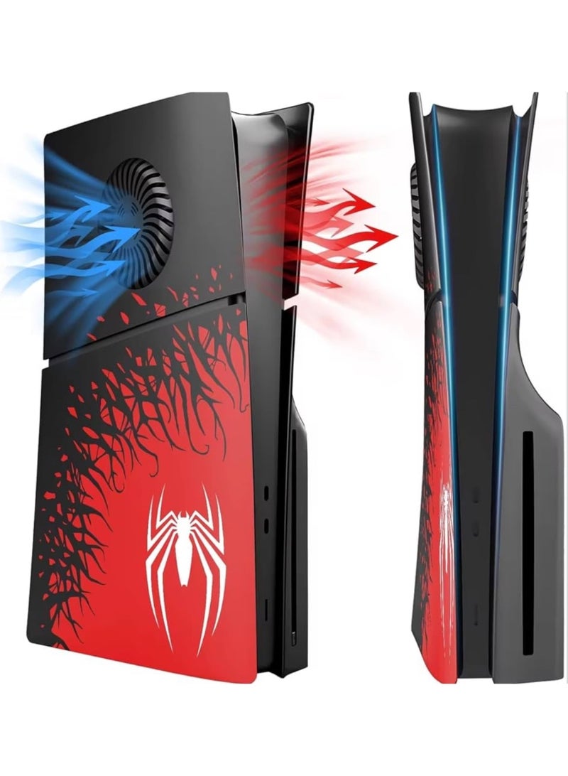 دلتا جيمينج دلتا جيمينغ بلاي ستيشن 5 فيس بليتس- تغطية كونسول PS5 من ABS فاخرة مع فتحات تبريد محسّنة لتدفق هواء مثالي- تصميم أسبايدر-مان أنيق نسخة نحيفة فيس بليتس ارتقِ بإعدادك بأسلوب جريء - Image 4