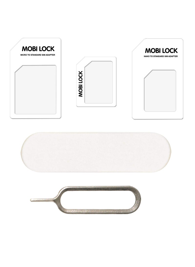 6 in 1 Sim Card Adapter Kit Micro Nano and Standard Sim Compatible With All Iphone 14 13 X Pro and All Iphone Series All Other Android Smartphone Devices