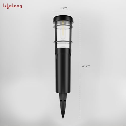 Lifelong Solar Outdoor Garden Light for Home Decor- Solar Panel with LED Light & Upto 10hrs use - Waterproof Wall Lamp - Light Sensor - Light for Garden Pathway Staircase Lawns - Image 4