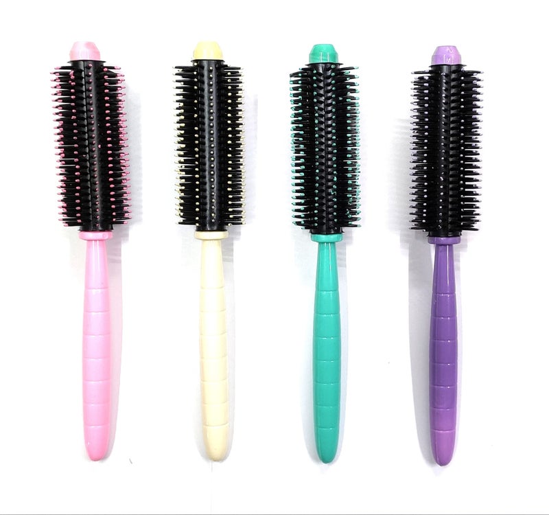 Maple Round Roller Hair Brush New Hairstyle For Women Men Unisex (Pack of 4) Combo Set (Multicolor) - Image 1