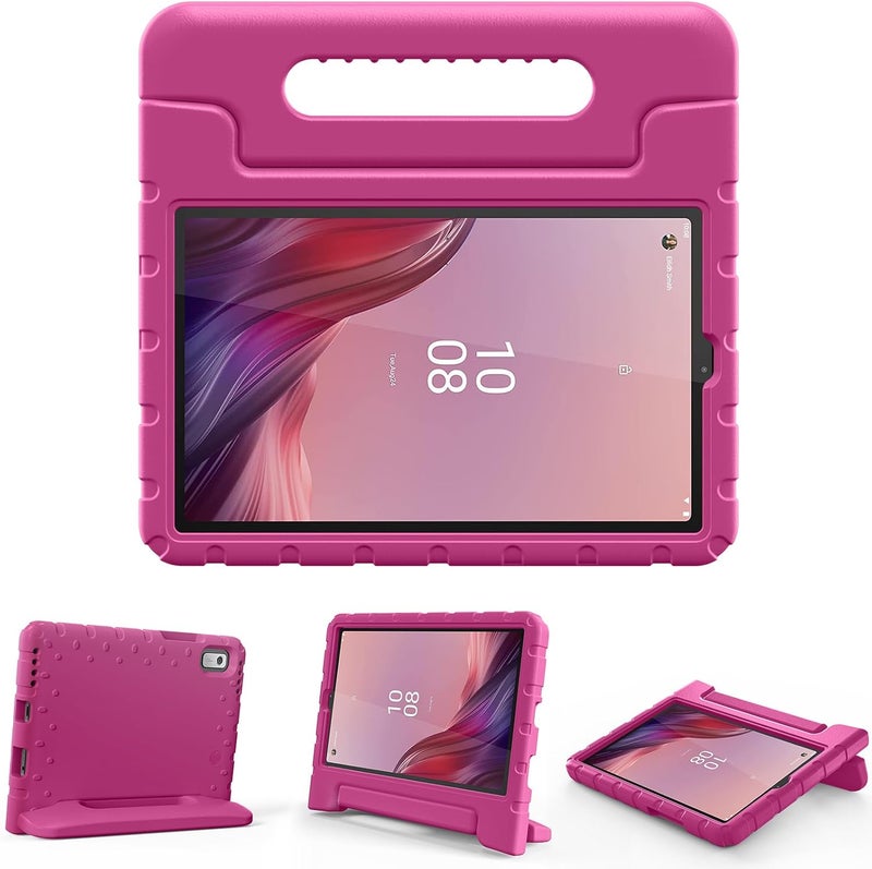 Procases Kids Case For Lenovo Tab M9 9 Inch 2023, Shockproof Lightweight Kids Friendly Case With Convertible Handle Stand For Girls Boys Children Toddler Baby -Magenta - Image 1