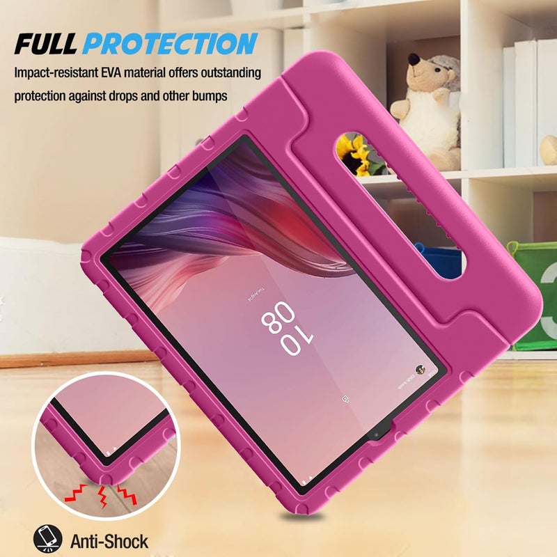 Procases Kids Case For Lenovo Tab M9 9 Inch 2023, Shockproof Lightweight Kids Friendly Case With Convertible Handle Stand For Girls Boys Children Toddler Baby -Magenta - Image 2