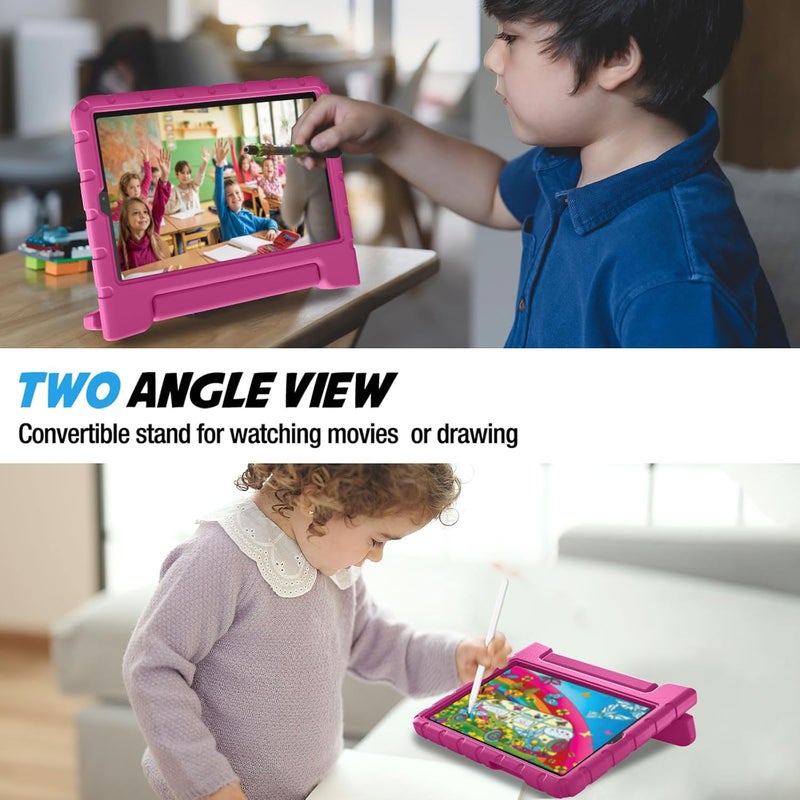 Procases Kids Case For Lenovo Tab M9 9 Inch 2023, Shockproof Lightweight Kids Friendly Case With Convertible Handle Stand For Girls Boys Children Toddler Baby -Magenta - Image 3