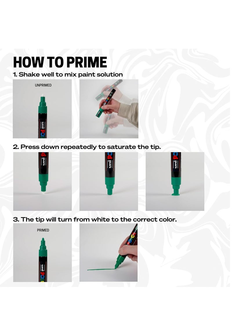 بوسكا ‌مجموعة أقلام دهان 16 لونًا، موديل PC-3M مقاس 0.9-1.3 مم للرسم على الصخور والنسيج والزجاج والمعدن والجداريات (الجرافيتي). - Image 4
