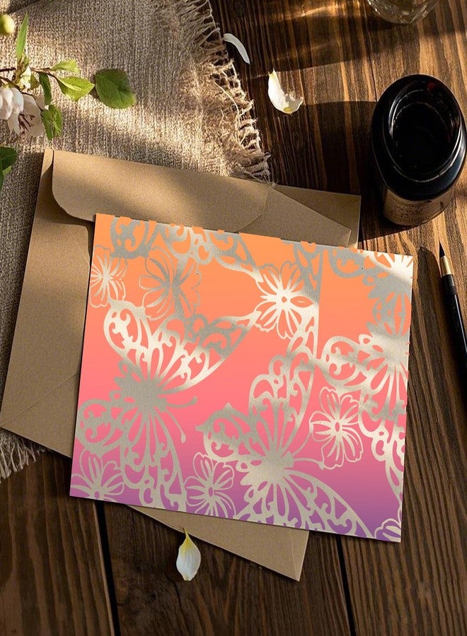AFRITEE Border Stencils for Painting on Wood - 15 Pcs 4 x 8 Inches Small Branch Flower Painting Template for Wood Burning, Mandala Pattern Reusable Drawing Template for Porch Border Wall Home Decoration - Image 2