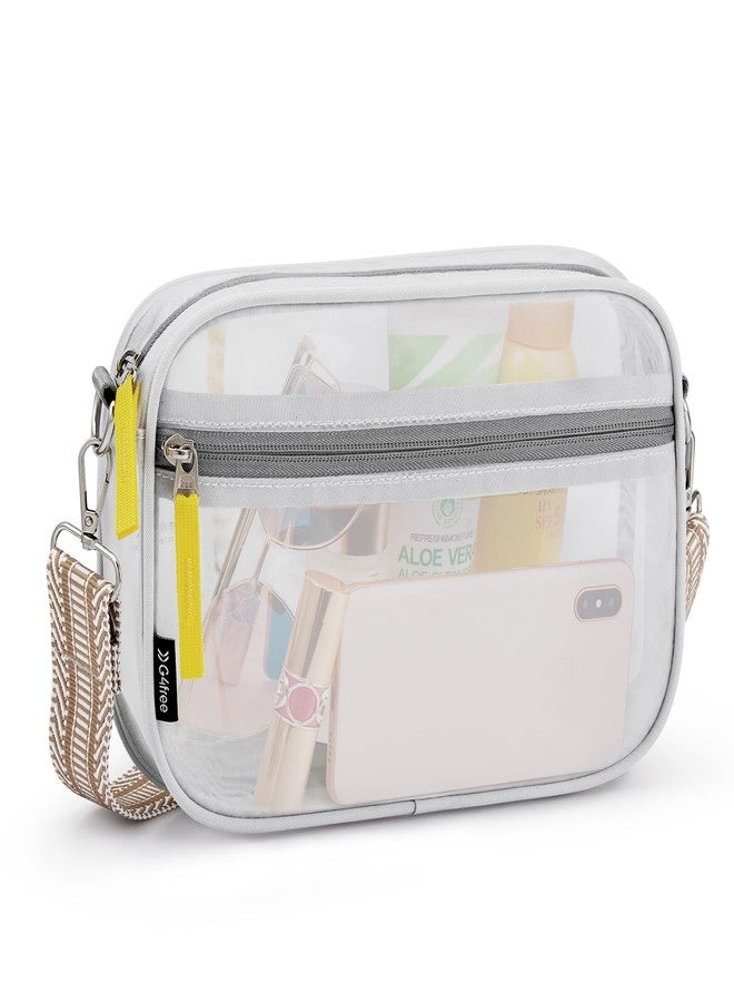 جي4فري حقيبة G4Free شفافة، حقيبة كروس صغيرة معتمدة للاستخدام في الملاعب، حقيبة يد شفافة للنساء للحفلات الموسيقية والفعاليات الرياضية - Image 1